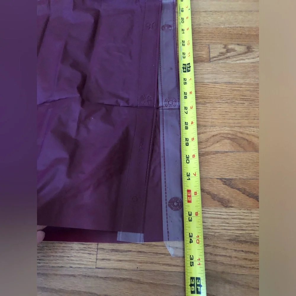 Grommet Top Shower Curtain Deep Plum Color with 12 Plastic Rings